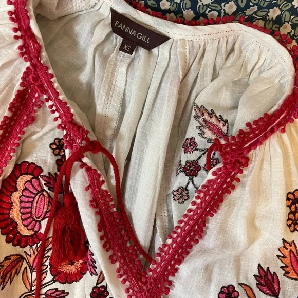 Anthropologie Ranna Gill Hadley Embroidered Dress XS - Picture 11 of 11